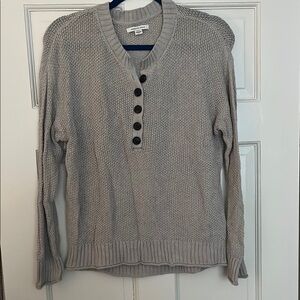 American Eagle Outfitters Gray V-Neck Sweater